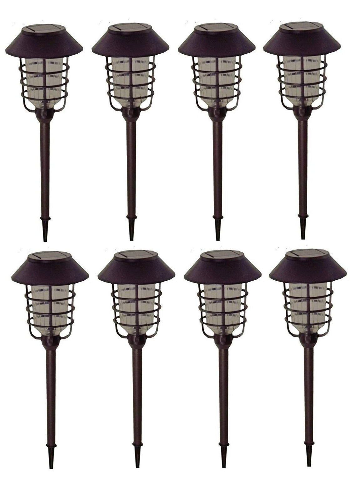 Energizer [Smartyard] LED 8 Piece Large Solar Pathway Lights Aluminum with glass-10 LM