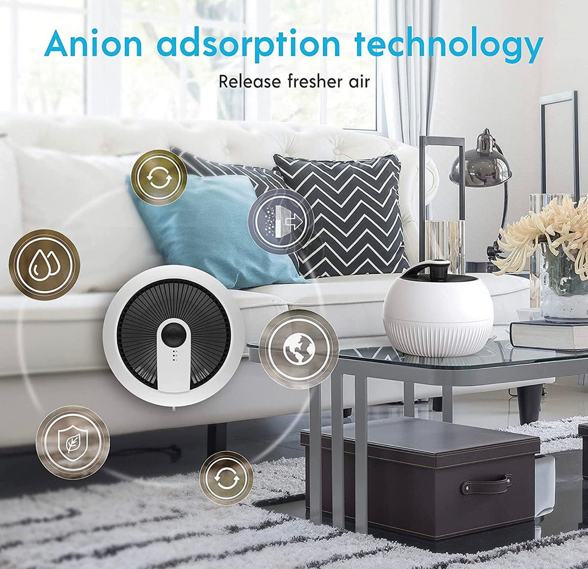 Air Purifier for Allergies, Air Choice True HEPA Filter Air Purifier, Remove 99.97% of Dust Smoke,Portable and 25dB Quiet Air Purifier - Outdoor Solar Outlet