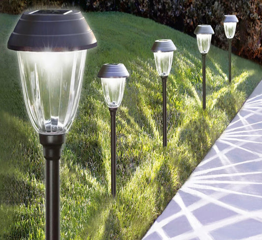 Alpan 10 Pack Solar Pathway LED Lights Outdoor-Stainless Steel 15 Lumen( Bronze ) - Outdoor Solar Outlet