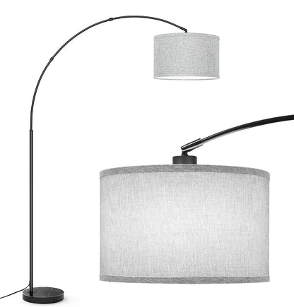 Arc Floor Lamp Modern Standing Lamp for Living Room Dimmable 74” Tall - Outdoor Solar Outlet