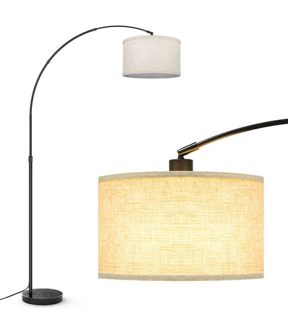 Arc Floor Lamp Modern Standing Lamp for Living Room Dimmable 74” Tall - Outdoor Solar Outlet