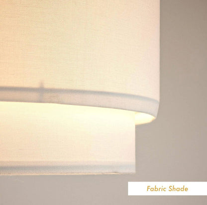 Arc Floor Lamp with Unique Hanging Drum - Arching Over The Couch - Outdoor Solar Outlet