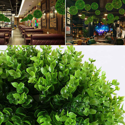 Artificial Topiary Grass Ball with Solar Lights, includes hook - Outdoor Solar Outlet