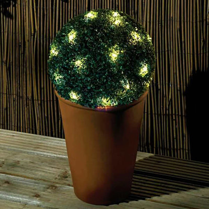 Artificial Topiary Grass Ball with Solar Lights, includes hook - Outdoor Solar Outlet