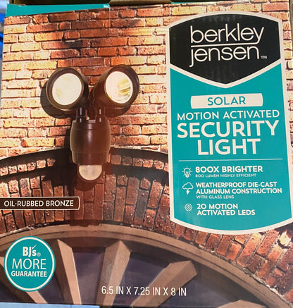 Berkley Jensen 800-Lumen Solar Security Light - Outdoor Solar Outlet