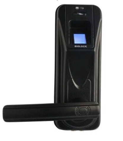 BIOLOCK 333 Biometric Fingerprint Entry Lever Door Lock - Outdoor Solar Outlet