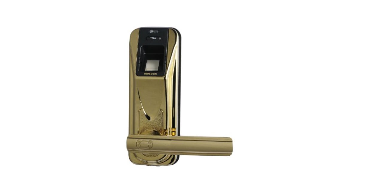 BIOLOCK 333 Biometric Fingerprint Entry Lever Door Lock - Outdoor Solar Outlet