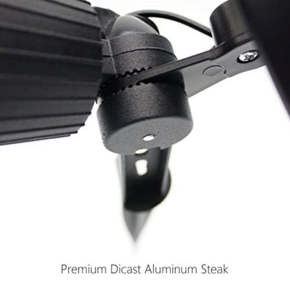 Davinci Solar Spotlights - Premium Aluminum Outdoor Spot Light for Landscape Wall, or Garden Lighting - Bright Warm White LED, Solar Powered, Wireless (2 pack) - Outdoor Solar Outlet