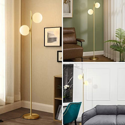 EDISHINE Modern Globe Floor Lamp, Dimmable Mid Century Floor Lamps - Outdoor Solar Outlet