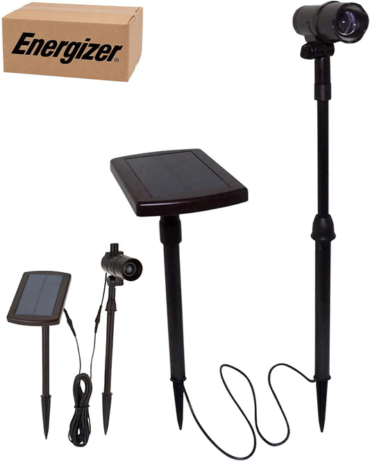 Energizer 100 Lumen Solar LED Spot/Flood Light with Pole (2 Piece) - Outdoor Solar Outlet
