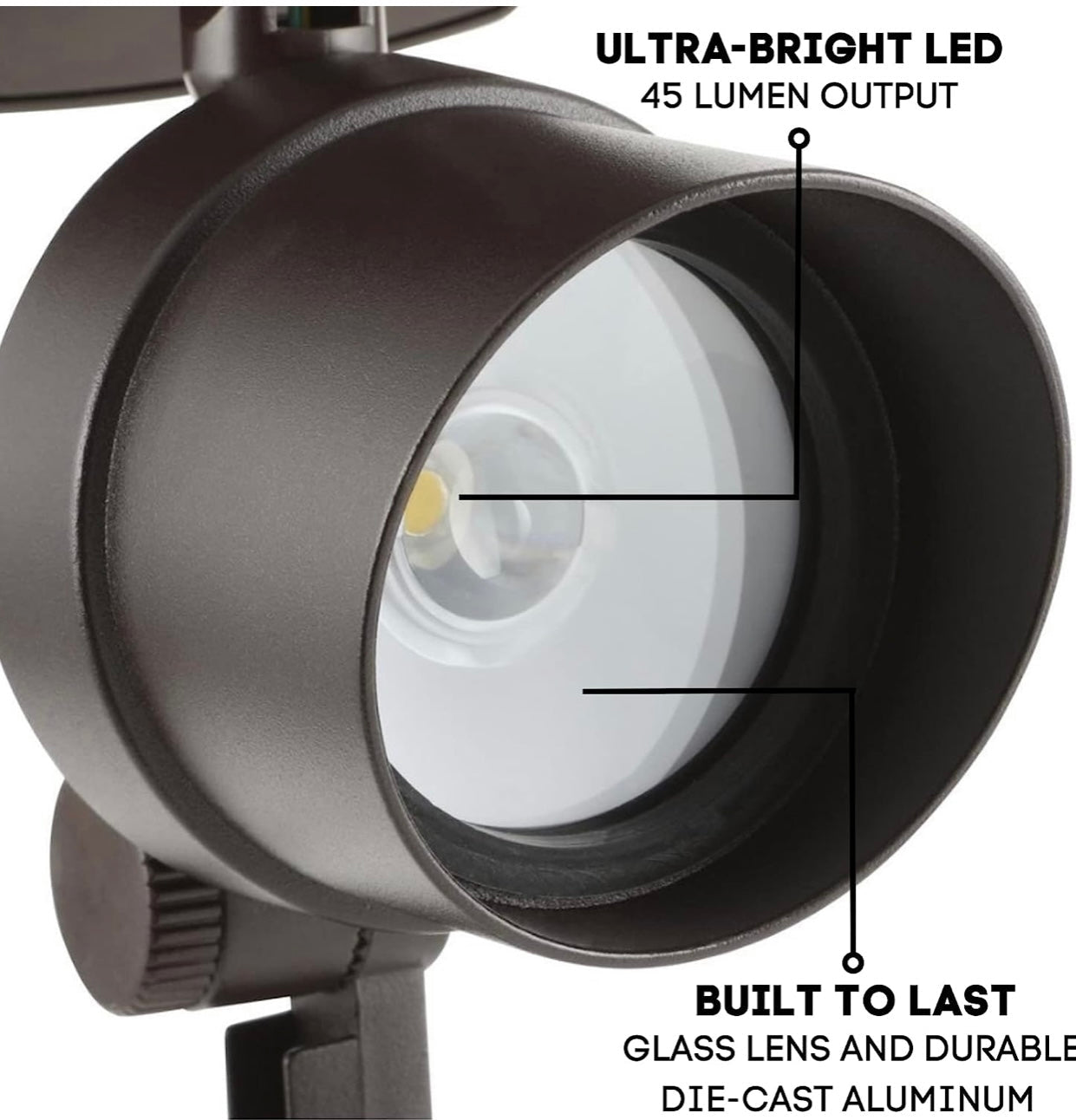 Energizer 2 Pack Spot Light Solar 45-Lumen Metal Outdoor Waterproof LED Landscape - Outdoor Solar Outlet