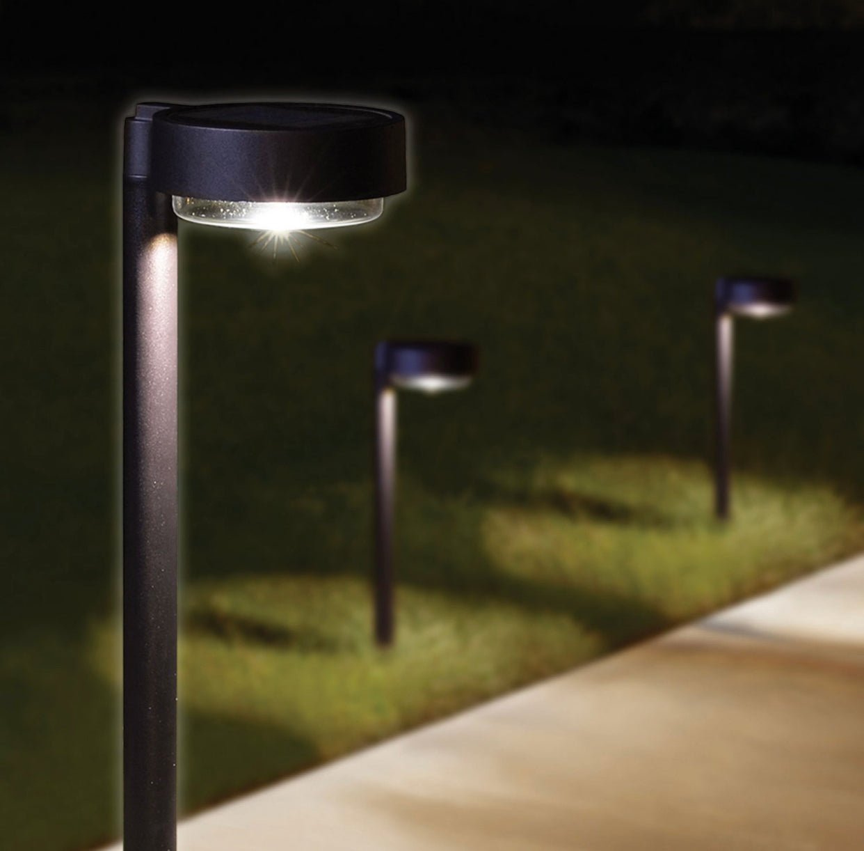 Energizer 20 Lumen Set of 4 Down light Aluminum Solar Pathway Lights - Outdoor Solar Outlet