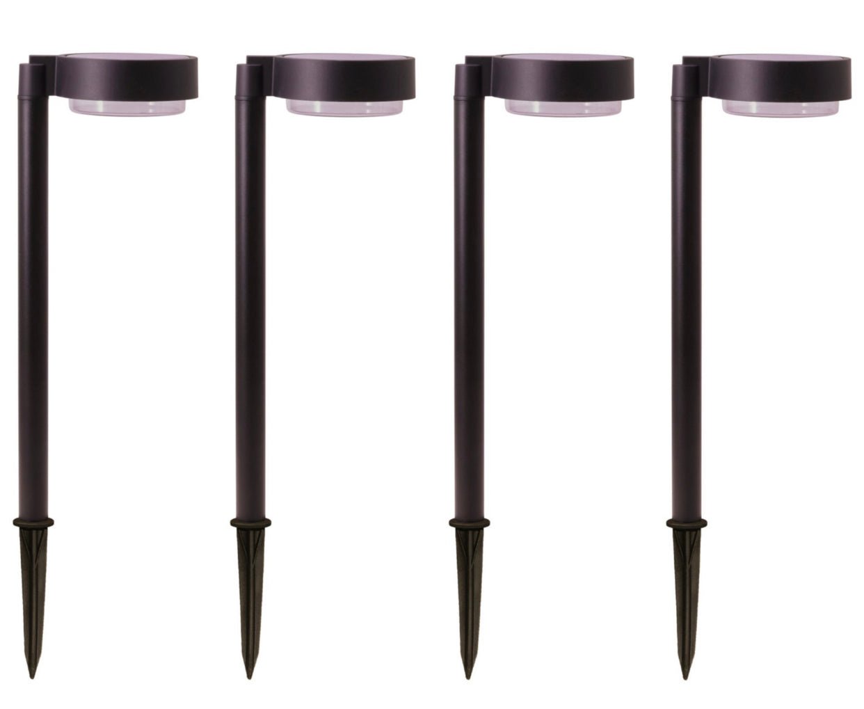 Energizer 20 Lumen Set of 4 Down light Aluminum Solar Pathway Lights - Outdoor Solar Outlet