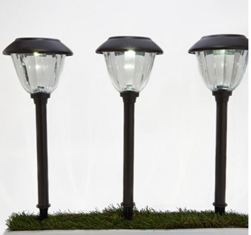 Energizer 8 Pack Solar Pathway LED Lights Outdoor-Stainless Steel -15 Lumen( Black ) - Outdoor Solar Outlet