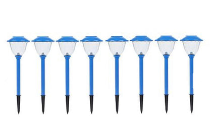 Energizer 8 Pack Solar Pathway Lights Outdoor-Stainless Steel(Blue) - Outdoor Solar Outlet