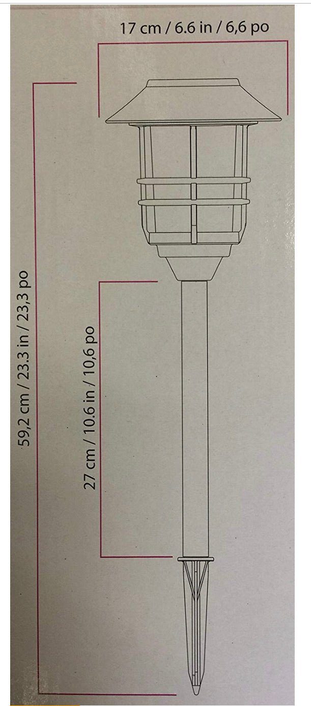 Energizer Grill Solar LED Pathway Lights - Oil-rubbed Bronze 4 Pack - Outdoor Solar Outlet