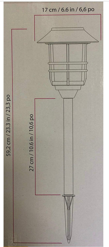 Energizer Grill Solar LED Pathway Lights - Oil-rubbed Bronze 4 Pack - Outdoor Solar Outlet