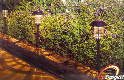 Energizer Grill Solar LED Pathway Lights - Oil-rubbed Bronze 4 Pack - Outdoor Solar Outlet