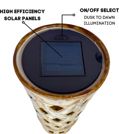 Energizer LED Ceramic Solar Tiki Torch Lights Dancing Lights Outdoor Waterproof 2 Pack - Outdoor Solar Outlet