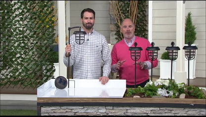 Energizer LED Solar Hanging Lights Shepherds Hook Metal Pole (Set of 4) - Outdoor Solar Outlet