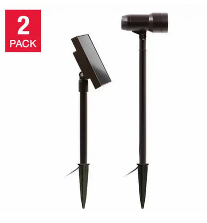 Energizer Smart Focus LED 100-Lumen Solar Spotlight 2 Pack - Outdoor Solar Outlet