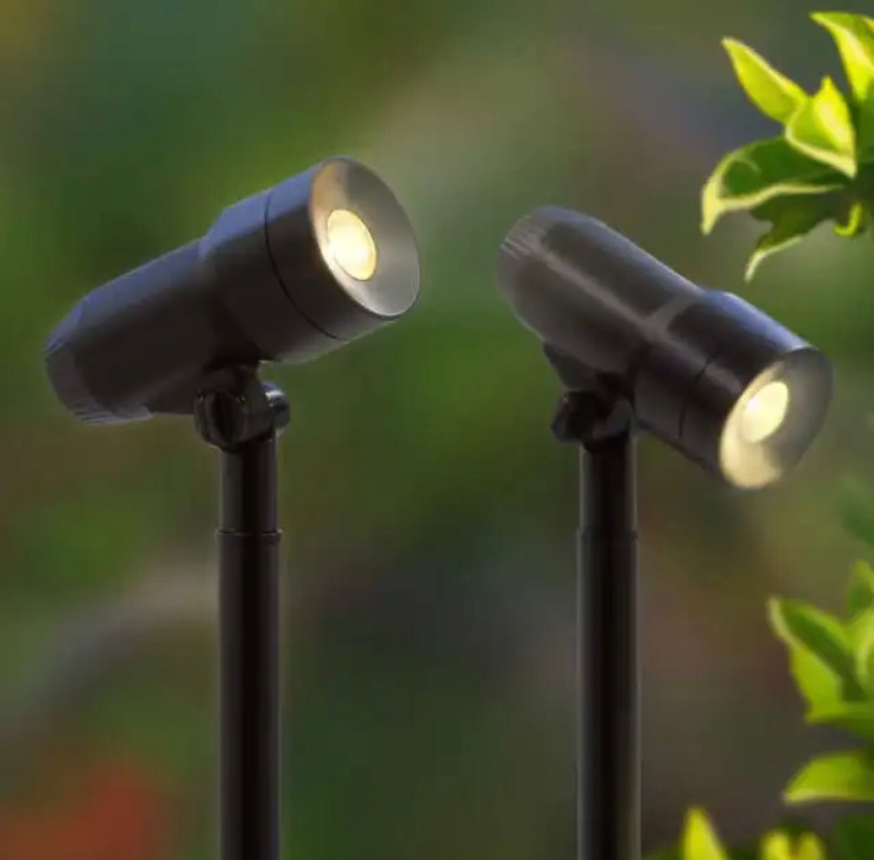 Energizer Smart Focus LED 100-Lumen Solar Spotlight 2 Pack - Outdoor Solar Outlet