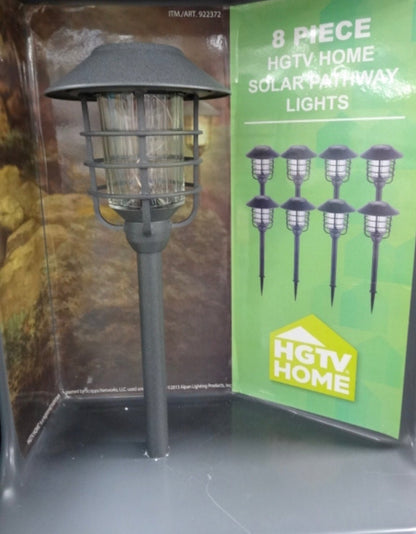 Energizer [Smartyard] LED 8 Piece Large Solar Pathway Lights Aluminum with glass-10 LM - Outdoor Solar Outlet