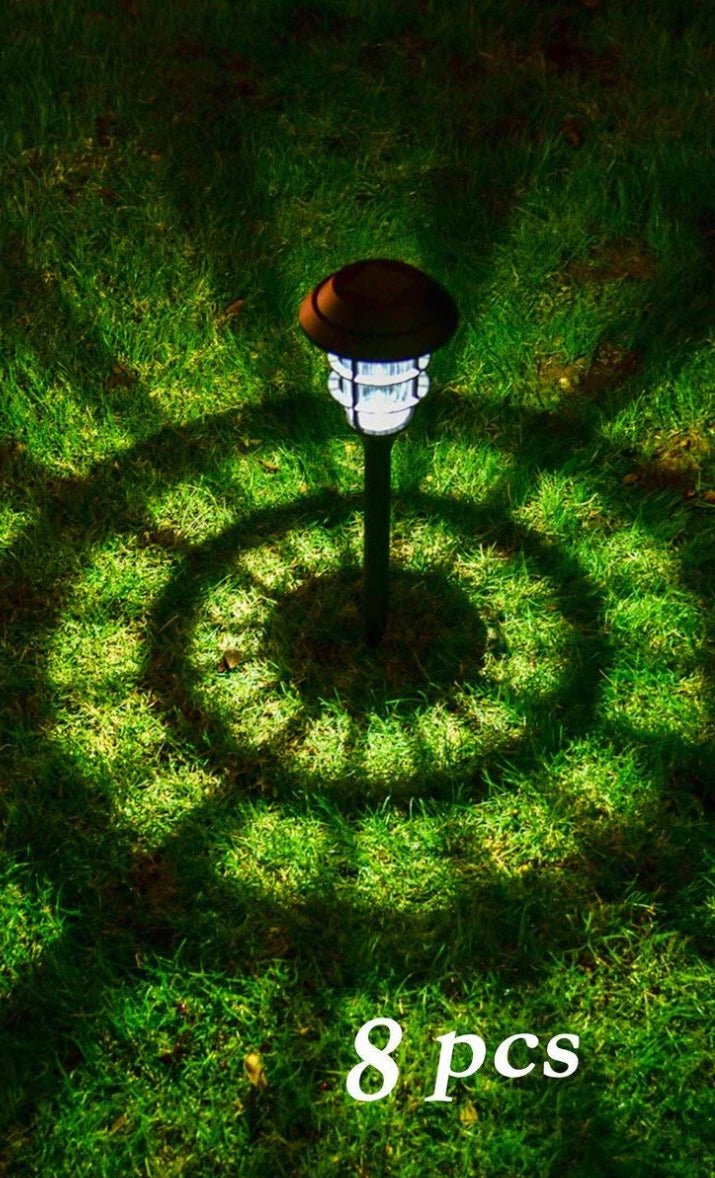 Energizer [Smartyard] LED 8 Piece Large Solar Pathway Lights Aluminum with glass-10 LM - Outdoor Solar Outlet