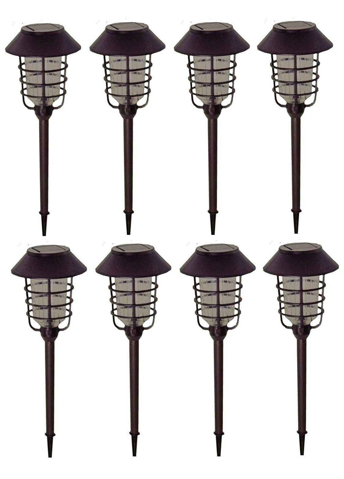 Energizer [Smartyard] LED 8 Piece Large Solar Pathway Lights Aluminum with glass-10 LM - Outdoor Solar Outlet