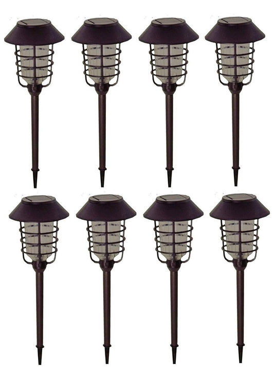 Energizer [Smartyard] LED 8 Piece Large Solar Pathway Lights Aluminum with glass-10 LM - Outdoor Solar Outlet