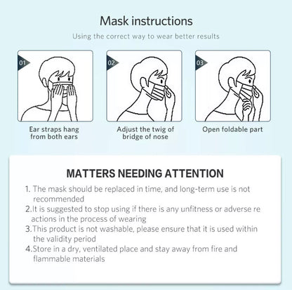FDA Approved Protective Face Mask 3-Layers 50/100/200pcs - Outdoor Solar Outlet