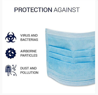 FDA Approved Protective Face Mask 3-Layers 50/100/200pcs - Outdoor Solar Outlet