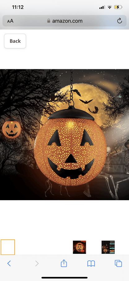 Halloween Solar Hanging Lights Outdoor - Garden Solar Metal Lantern Decor, Solar Powered Led Waterproof Decorative Round - Outdoor Solar Outlet
