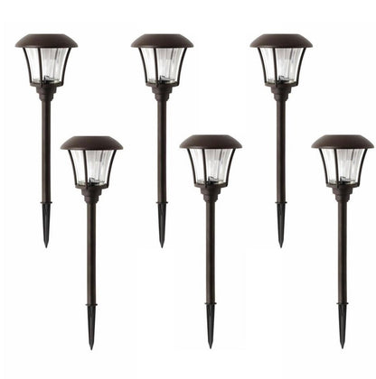 Hampton Bay Solar Pathway Light LED Landscape 10 Lumens Bronze (8-Pack) - Outdoor Solar Outlet