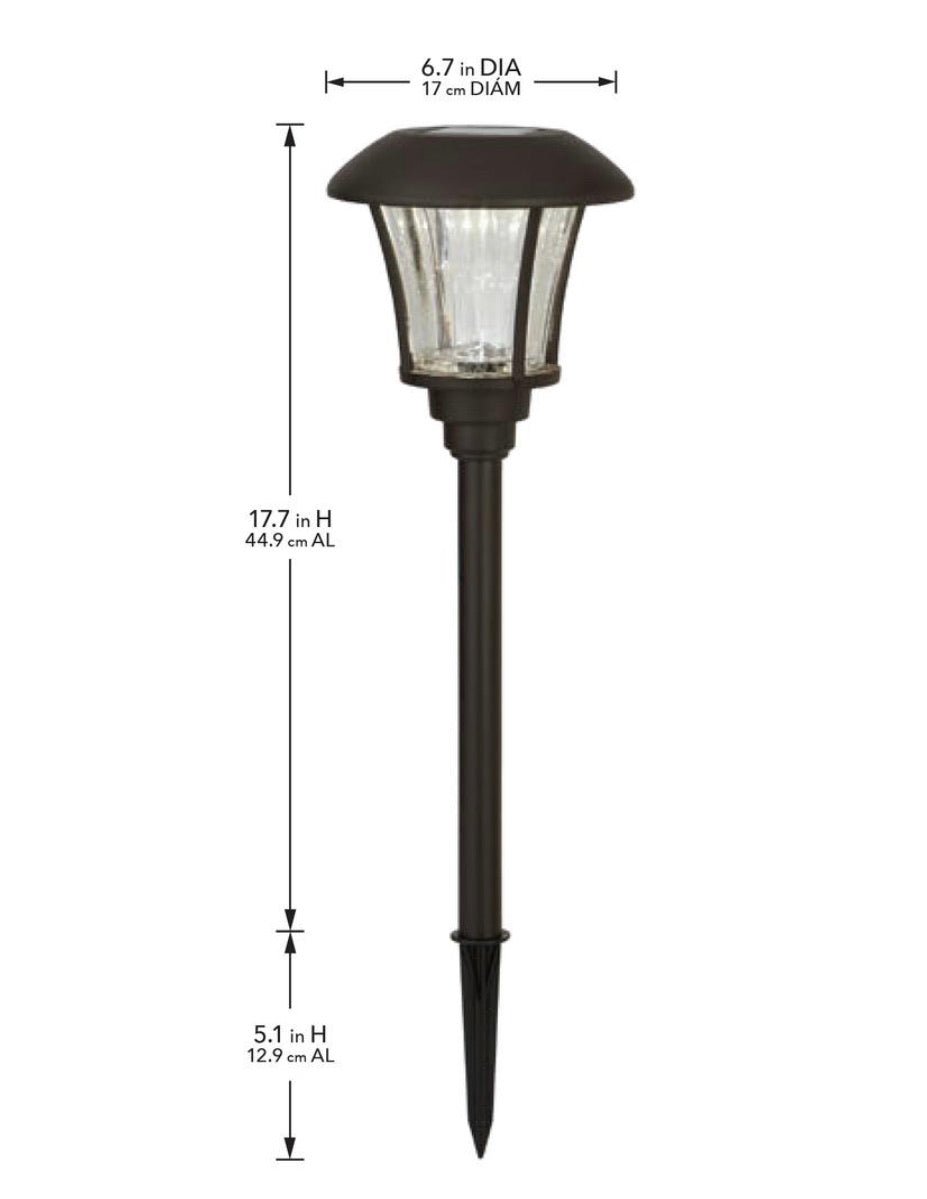 Hampton Bay Solar Pathway Light LED Landscape 10 Lumens Bronze (8-Pack) - Outdoor Solar Outlet