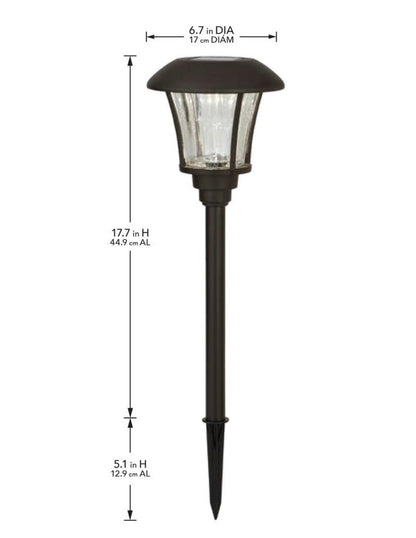 Hampton Bay Solar Pathway Light LED Landscape 10 Lumens Bronze (8-Pack) - Outdoor Solar Outlet