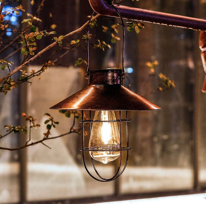 Hanging Solar Lantern with Shepherd Hook 31 Inch - Outdoor Solar Outlet