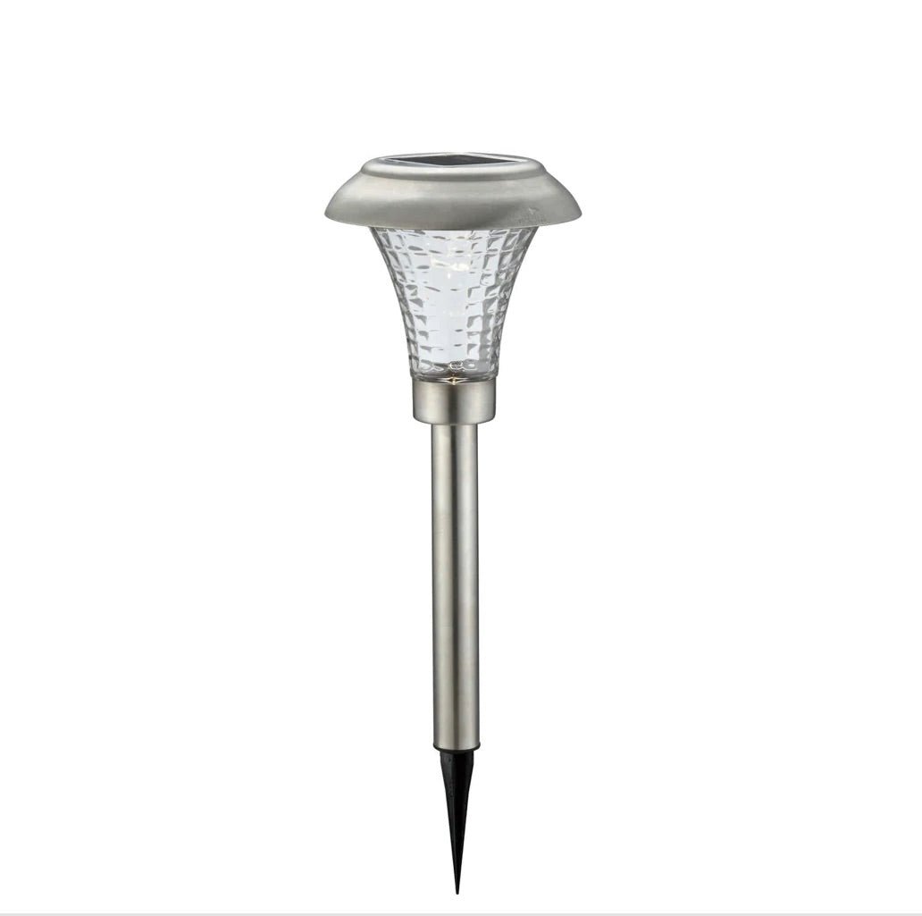 High-End 8 Pack Solar Pathway Lights Glass Stainless Steel Warm White, Auto On/off 15 Lumen - Outdoor Solar Outlet