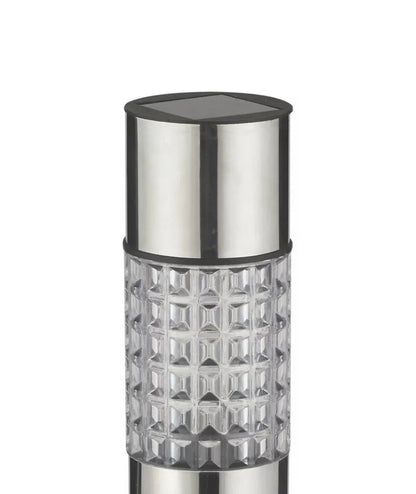 High End Modern Stainless Steel Solar Powered LED Bollard Pathway Light -15 Pack - Outdoor Solar Outlet