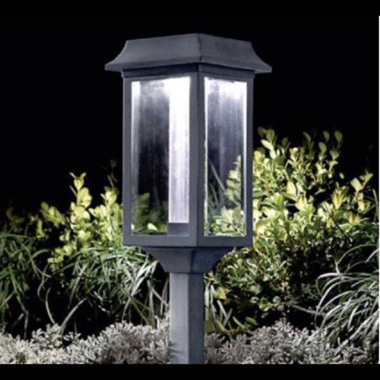 High-End SmartYard Tall Solar Lights Square 40 Lumen -Set of 6 - Outdoor Solar Outlet