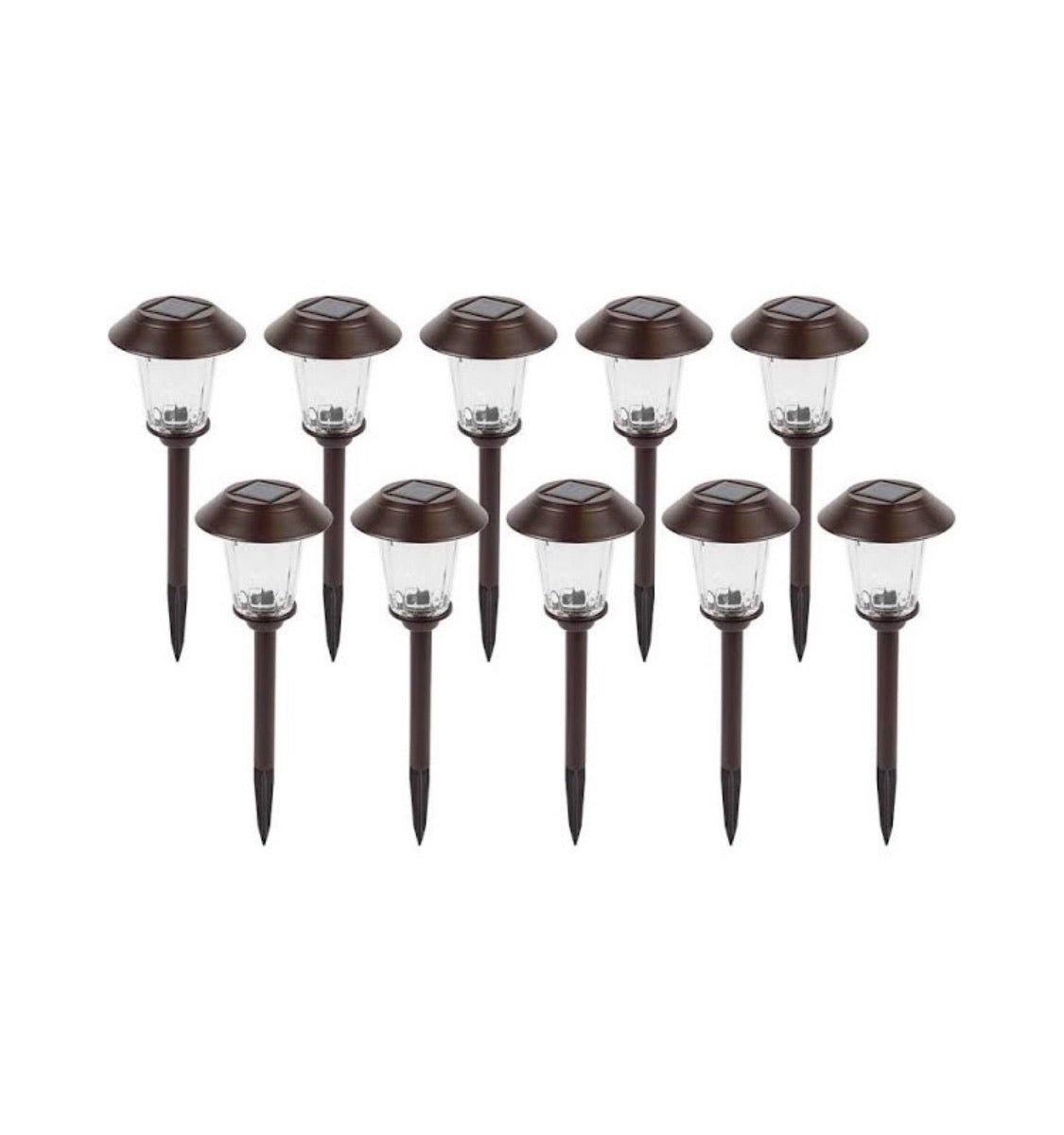 High-End Solar LED Pathway Lights Glass And Stainless Steel (10-Pack) - Outdoor Solar Outlet