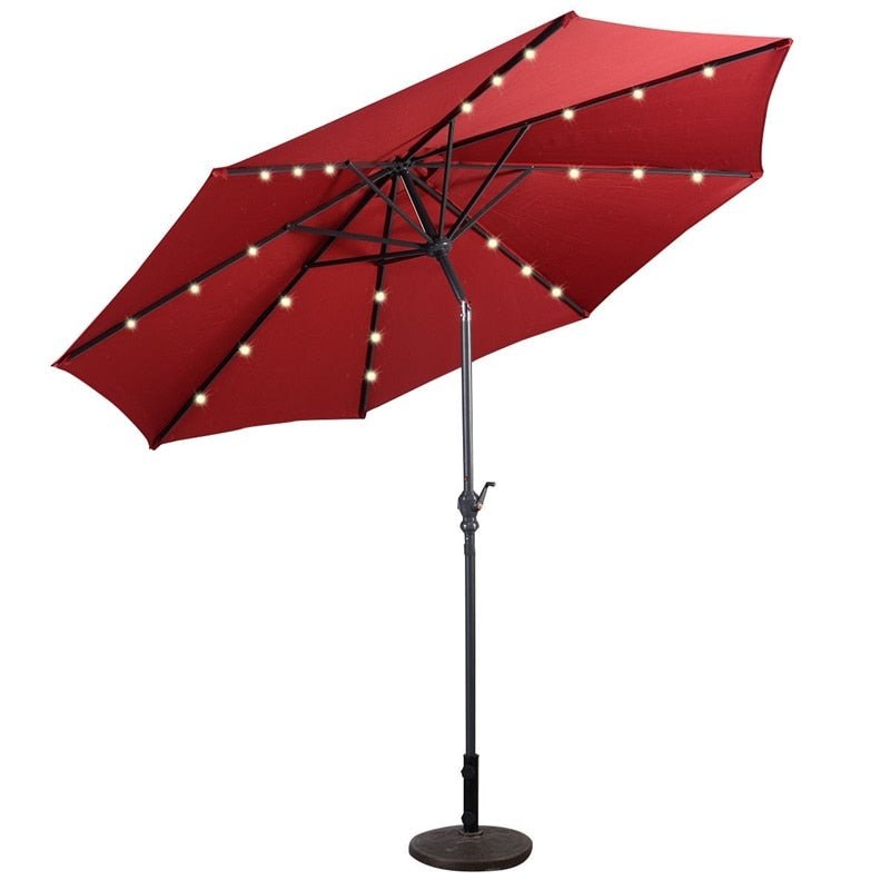 10 Ft Solar Umbrella with Crank