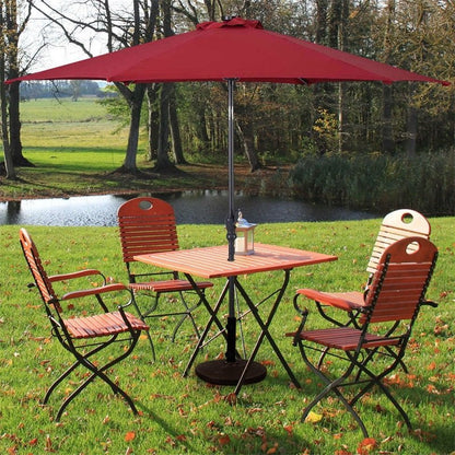 High Quality 10 Ft Patio Solar Umbrella with Crank Solar-powered LED Lights 8 Firm UV Protective Outdoor Patio Beach Umbrella - Outdoor Solar Outlet
