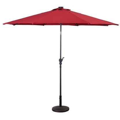 High Quality 10 Ft Patio Solar Umbrella with Crank Solar-powered LED Lights 8 Firm UV Protective Outdoor Patio Beach Umbrella - Outdoor Solar Outlet