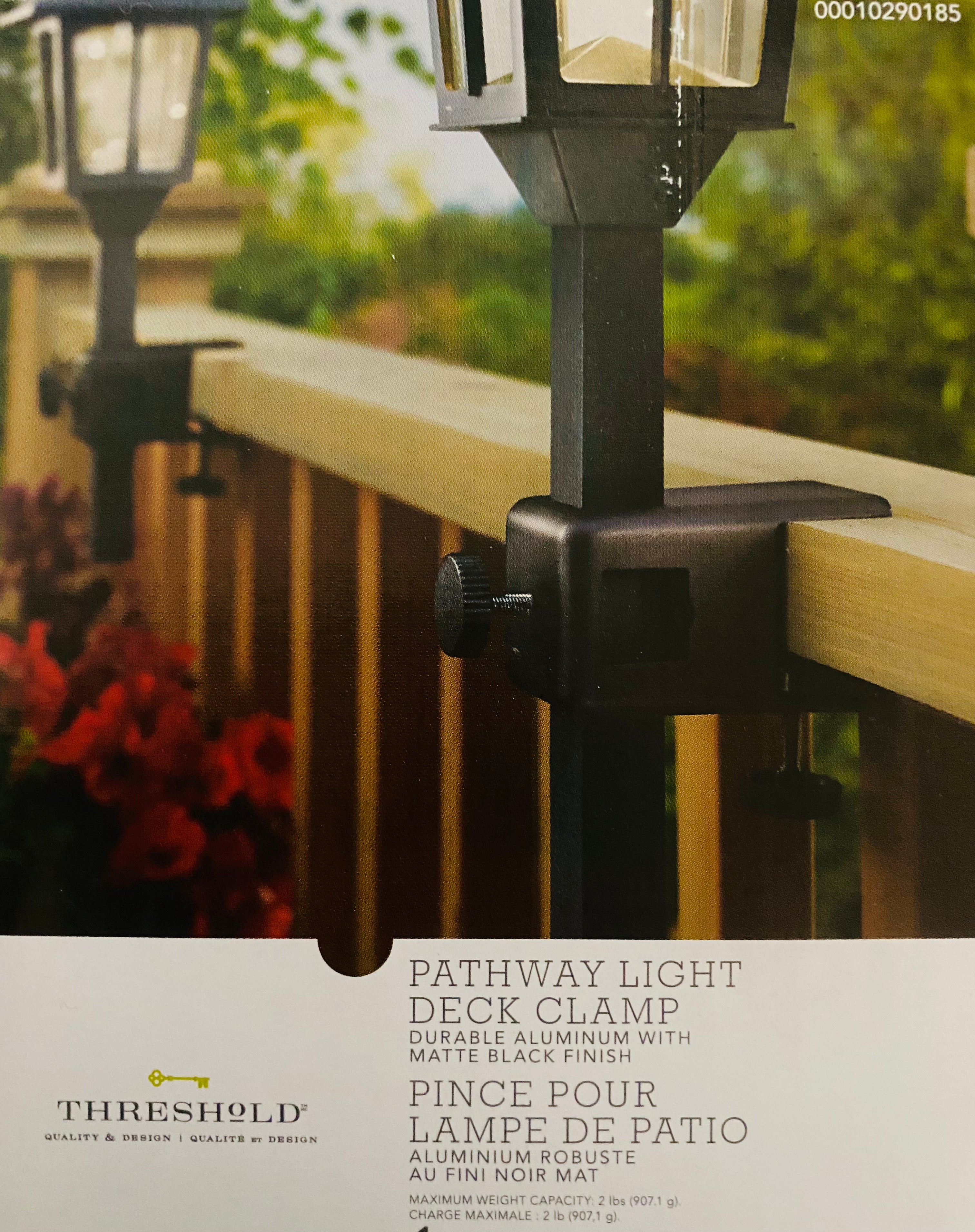 Threshold Deck Torch Clamp,For Pathway Lights -2 Pack [Aluminum]