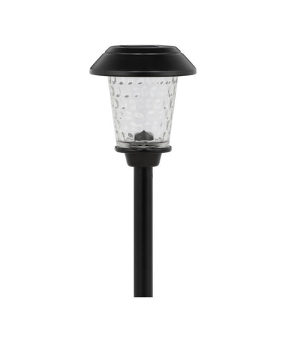 Energy-Efficient-Hampton-Bay-Solar-Black-Metal-Outdoor-LED-Path-Light-Front-View