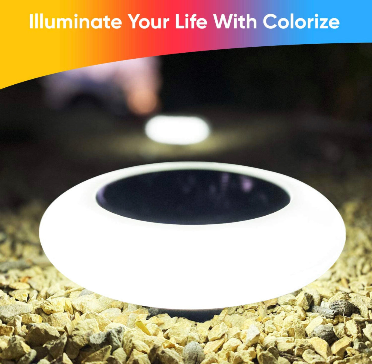 Colorize Solar Lights Color Change Ring Lights In-Ground 6 Pack