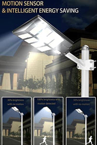 Large Solar Street Lights 800W Dusk to Dawn Outdoor Lamp Motion Sensor, 50000LM Super Bright Light for Street with Remote Control