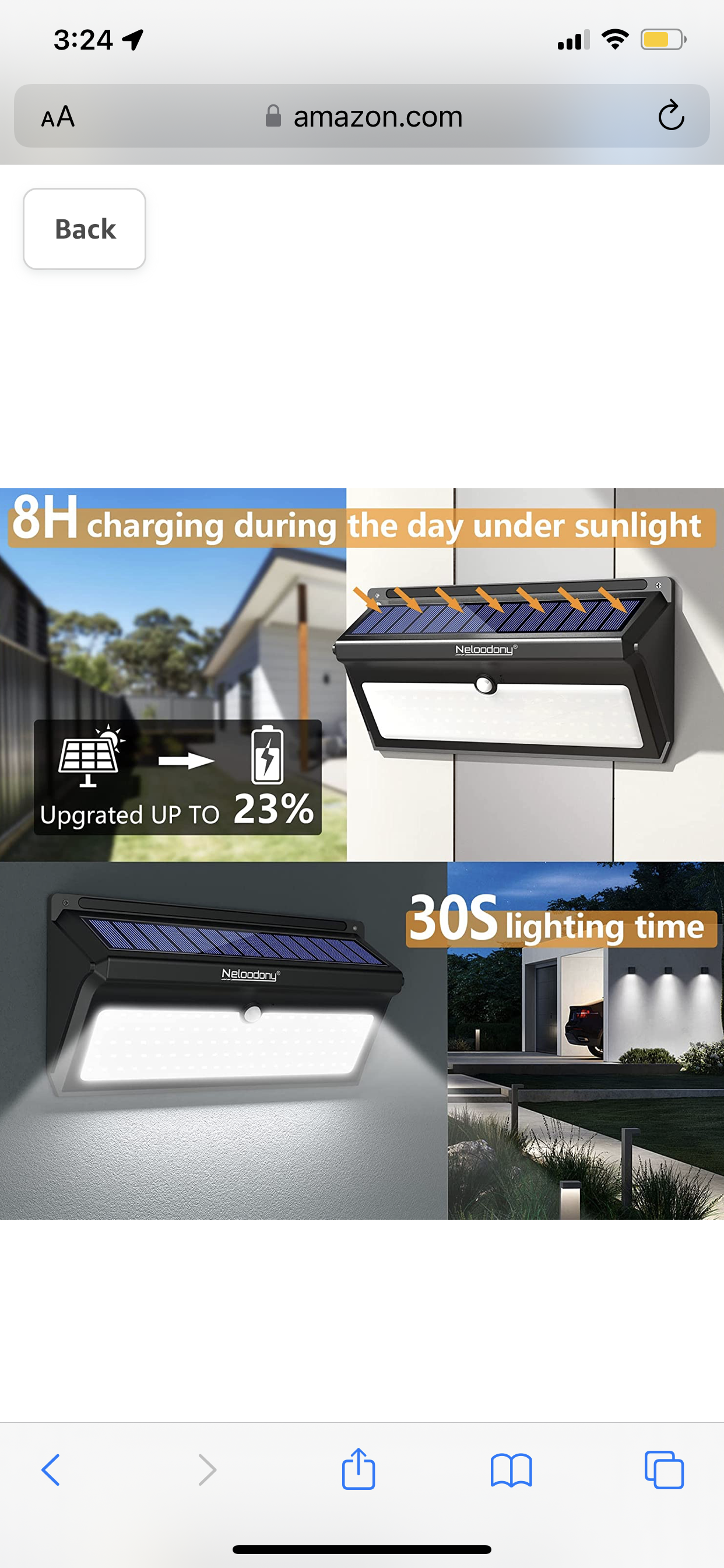 Solar Outdoor Lights 100 LED Motion Sensor Solar Security Lights 4-Pack