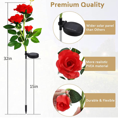 Solar LED Rose Flower Light (2 Pack)